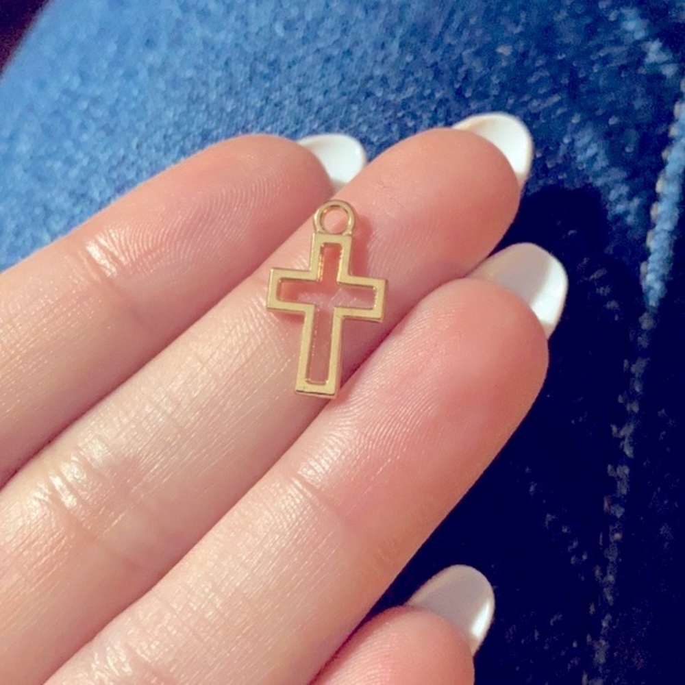 3/$30 gold plated cross charm